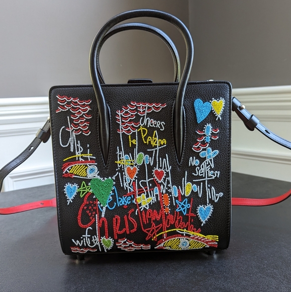 Christian Louboutin Paloma Beaded Leather Two Way - Picture 1 of 11